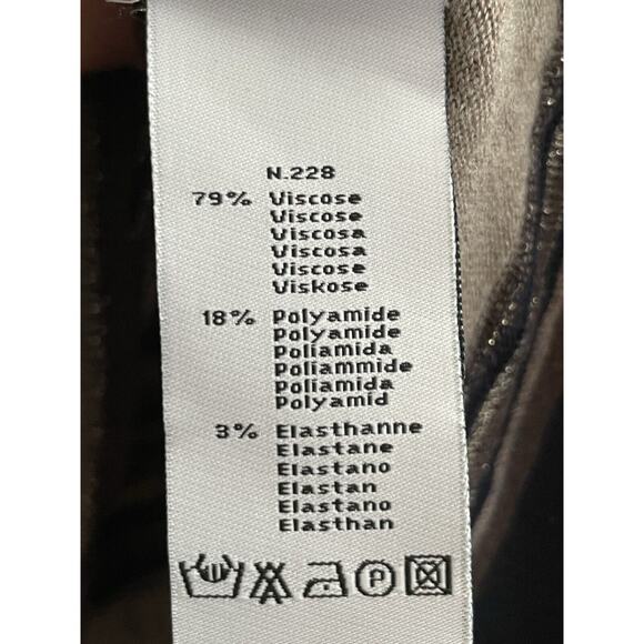 Gerard Darel Striped Metallic Sweater Women Size Small Gray V-neck Leightweight - Picture 6 of 6